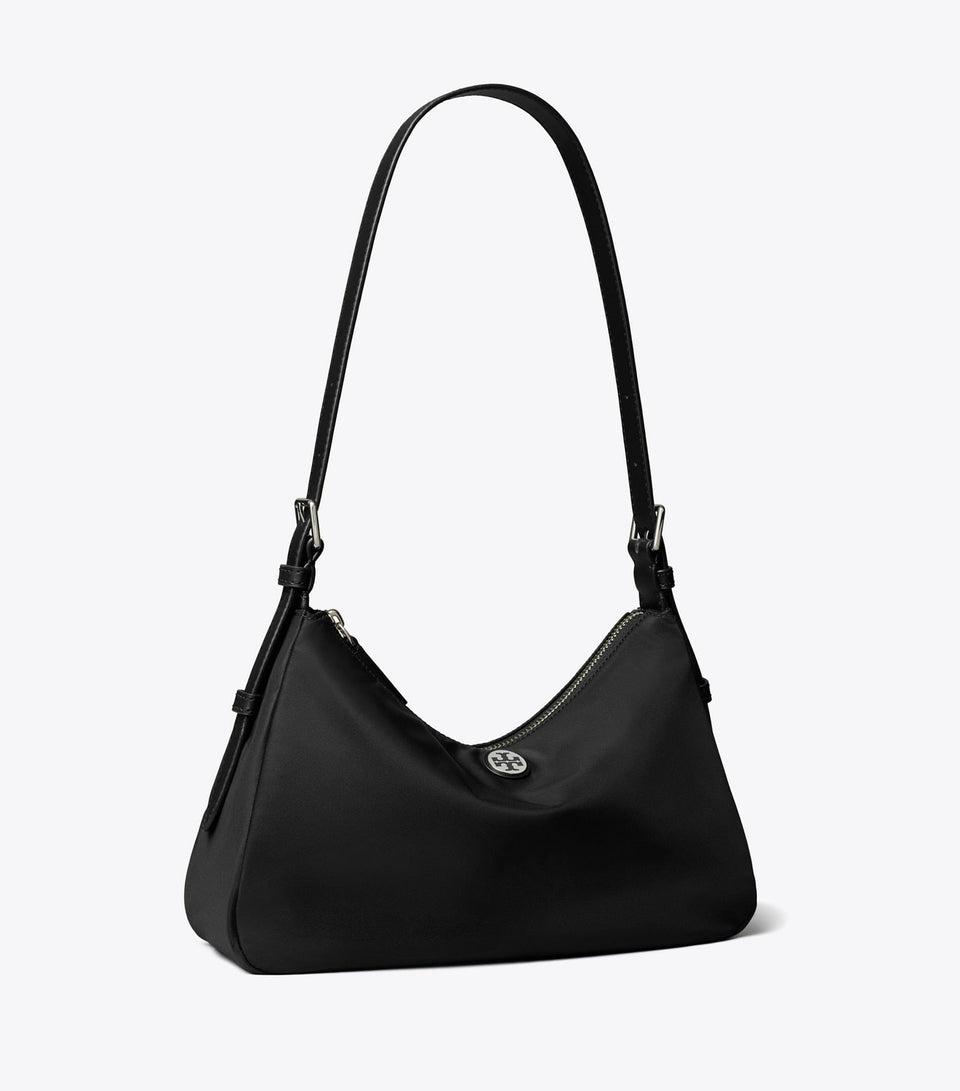 Small Nylon Zip-Top Shoulder Bag