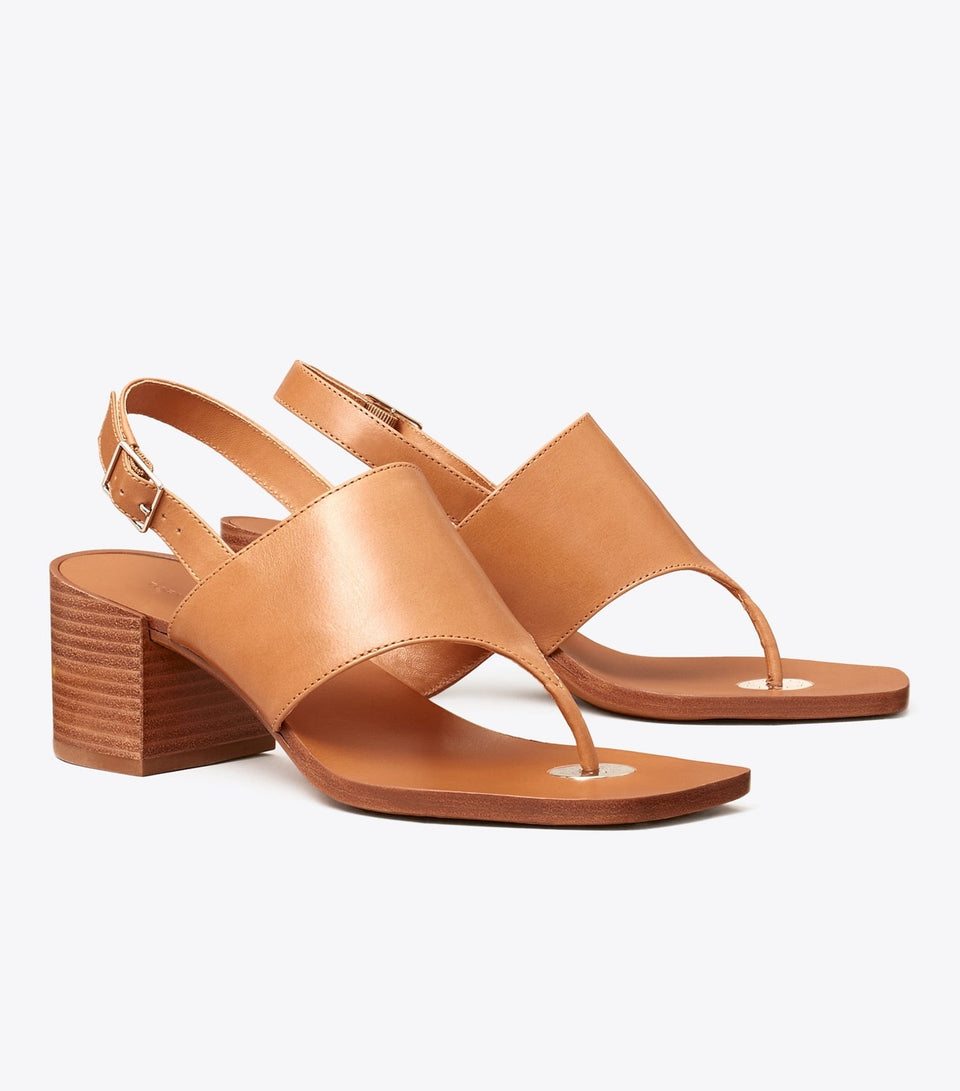Double T Coin Heeled Sandal