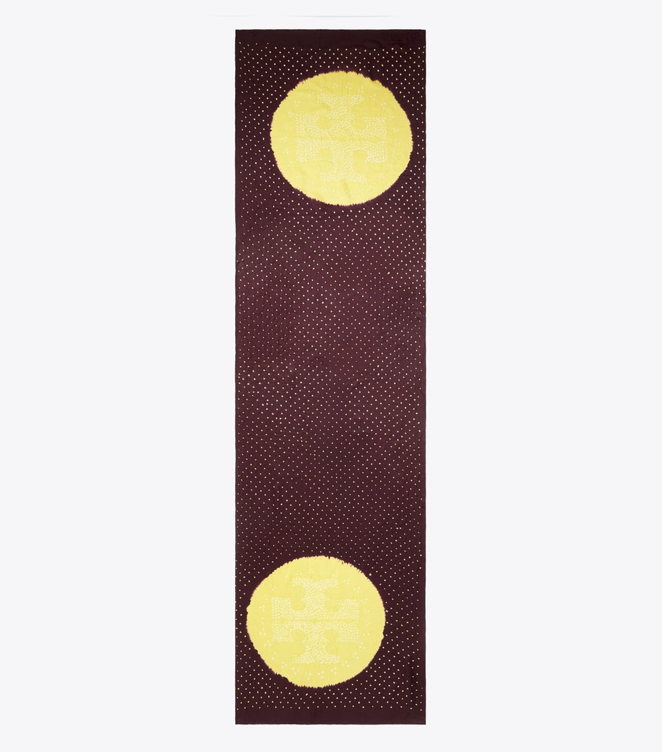 Ruched Silk Oblong Scarf