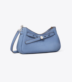 Romy Nubuck Zip-Top Crossbody Bag