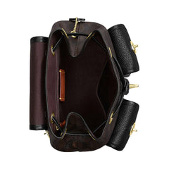 Coach Hadley Backpack In Signature Canvas Signature Canvas-Gold-Walnut-Black
