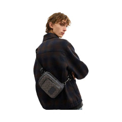 Coach Racer Sling Pack In Signature Canvas Signature Canvas-Qb-Grey-Charcoal