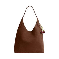 Coach Brooklyn Shoulder Bag 39 Suede-Brass-Warm Brown