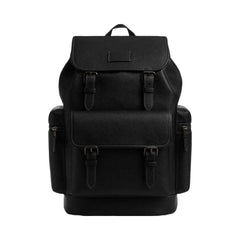 Coach Sprint Backpack Pebbled Leather-Black Copper Finish-Black-Black