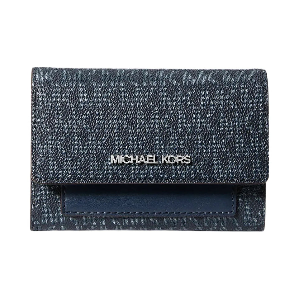 Michael Kors Jet Set Medium Signature Logo 2-in-1 Wallet Admiral