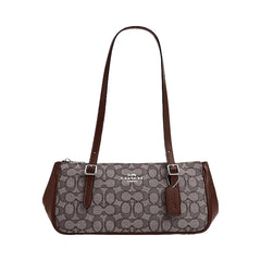 Coach Asher Shoulder Bag In Signature Jacquard Signature Jacquard-Silver-Oak-Maple