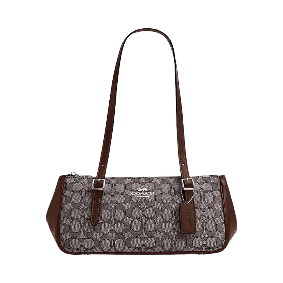 Coach Asher Shoulder Bag In Signature Jacquard Signature Jacquard-Silver-Oak-Maple