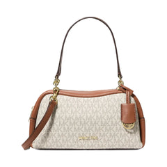 Michael Kors Cecily Small Signature Logo Shoulder Bag Vanilla