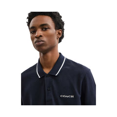 Coach Signature Trim Polo Navy