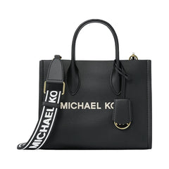 Michael Kors Mirella Small Pebbled Leather Convertible Crossbody Bag Black