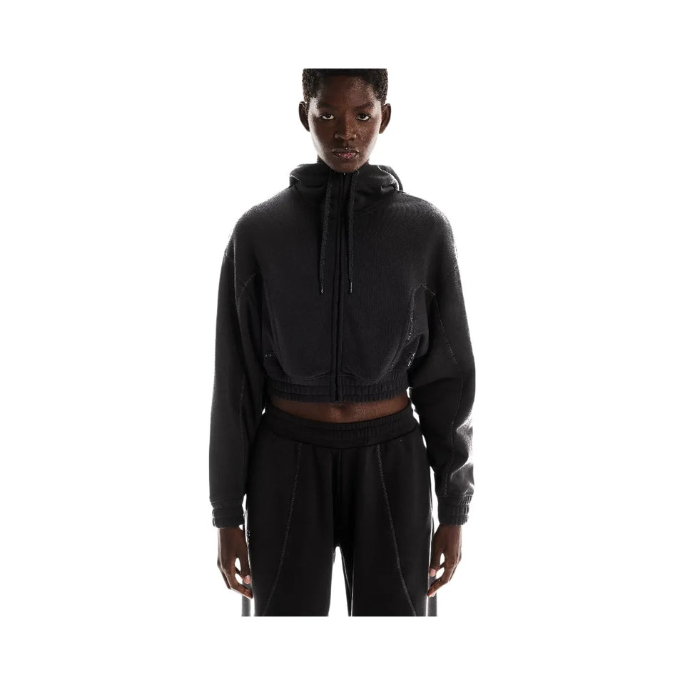 On Club Cropped Hoodie Fka Black