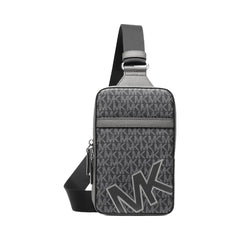 Michael Kors Cooper Medium Signature Logo Sling Pack Gunmetal