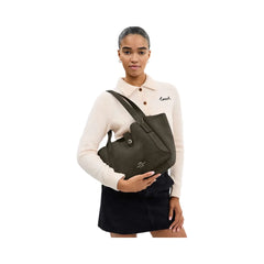 Coach Hadley Turnlock Tote Bag Suede-Qb-Army Green