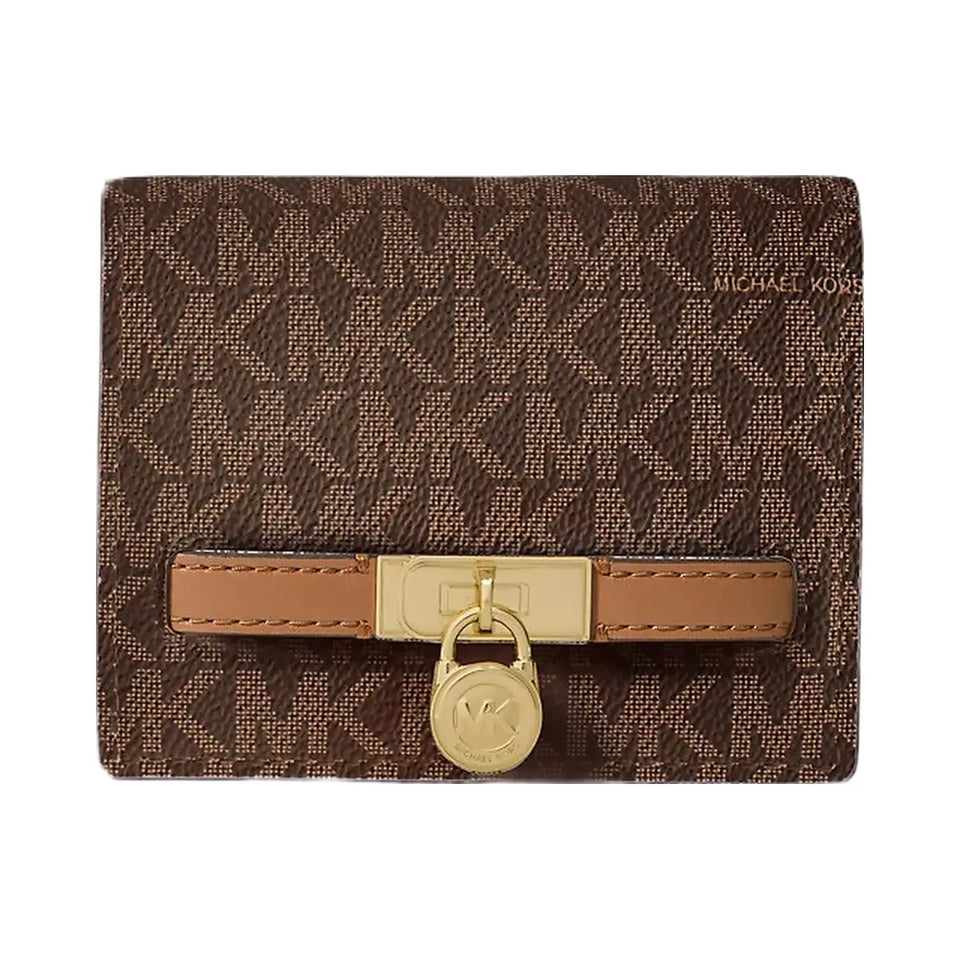 Michael Kors Hamilton Moderne Small Signature Logo Wallet Brn-Acorn