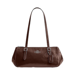 Coach Asher Shoulder Bag Glazed Leather-Silver-Maple