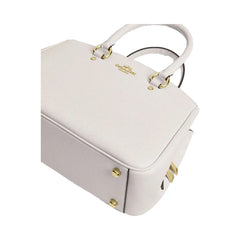 Coach Savannah Small Carryall Bag Pebbled Leather-Gold-Chalk