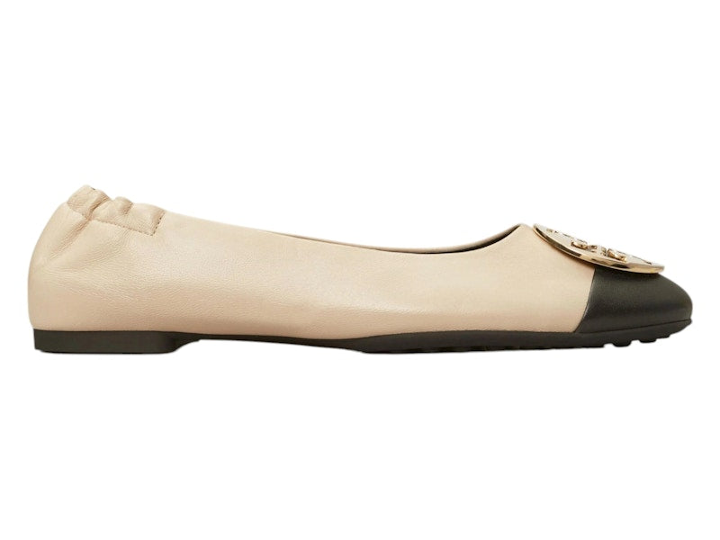 Tory Burch Claire Cap-Toe Ballet Black (Women's)