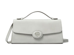 Tory Burch Mini Robinson Spazzolato Crossbody Stone