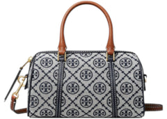 Tory Burch T Monogram Mini Barrel Bag Navy