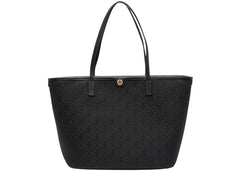 Tory Burch T Monogram Zip Tote Black