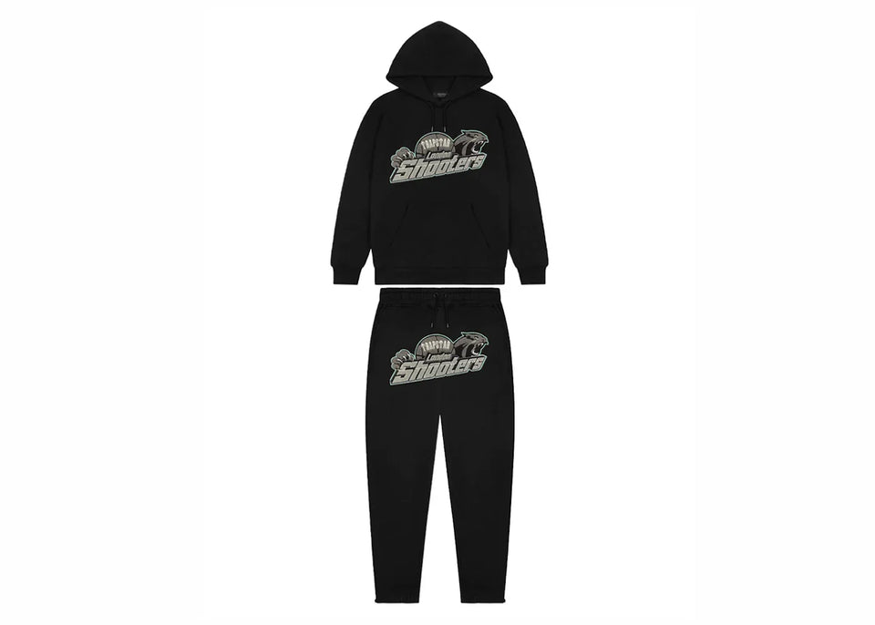 Trapstar Shooters Hoodie Tracksuit Black/Teal
