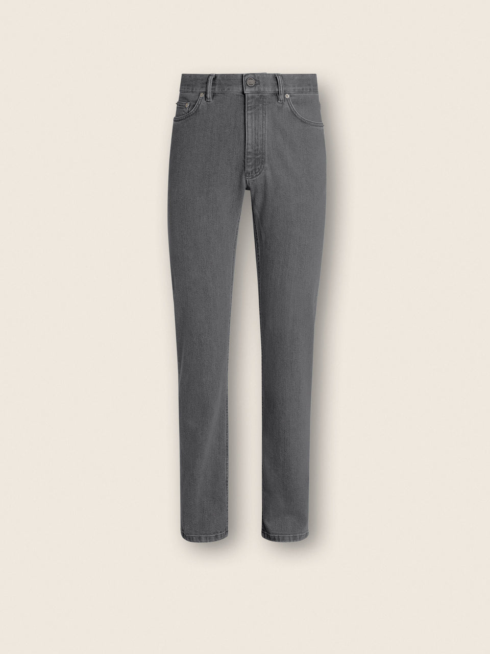 Zegna Grey Stone-Washed Stretch Cotton Roccia Jeans