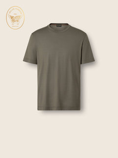 Zegna Dark Taupe Vellus Aureum T-Shirt