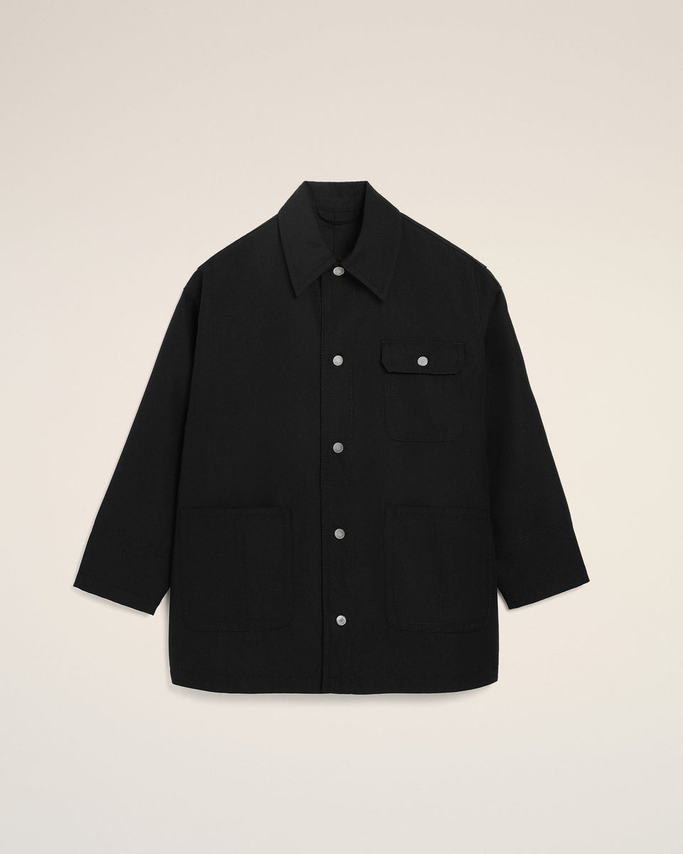 AmiParis Black New Wool Worker Jacket