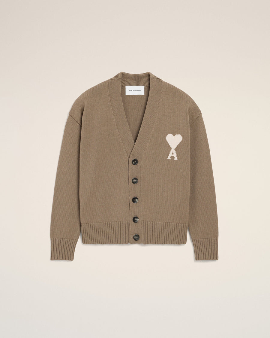 Beige Wool Ami De Coeur Cardigan