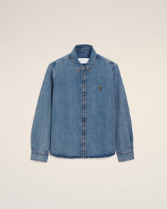 Blue Denim Cotton Ami De Coeur Shirt