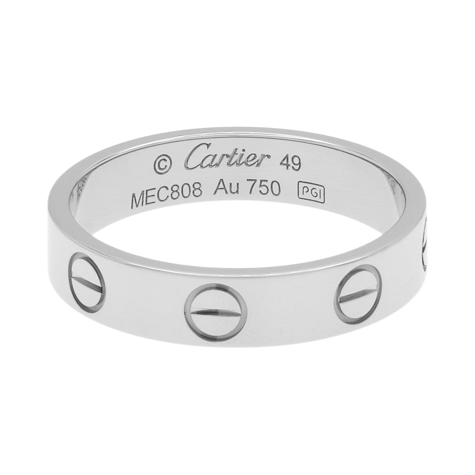 Cartier 18K White Gold Love Wedding Band Ring