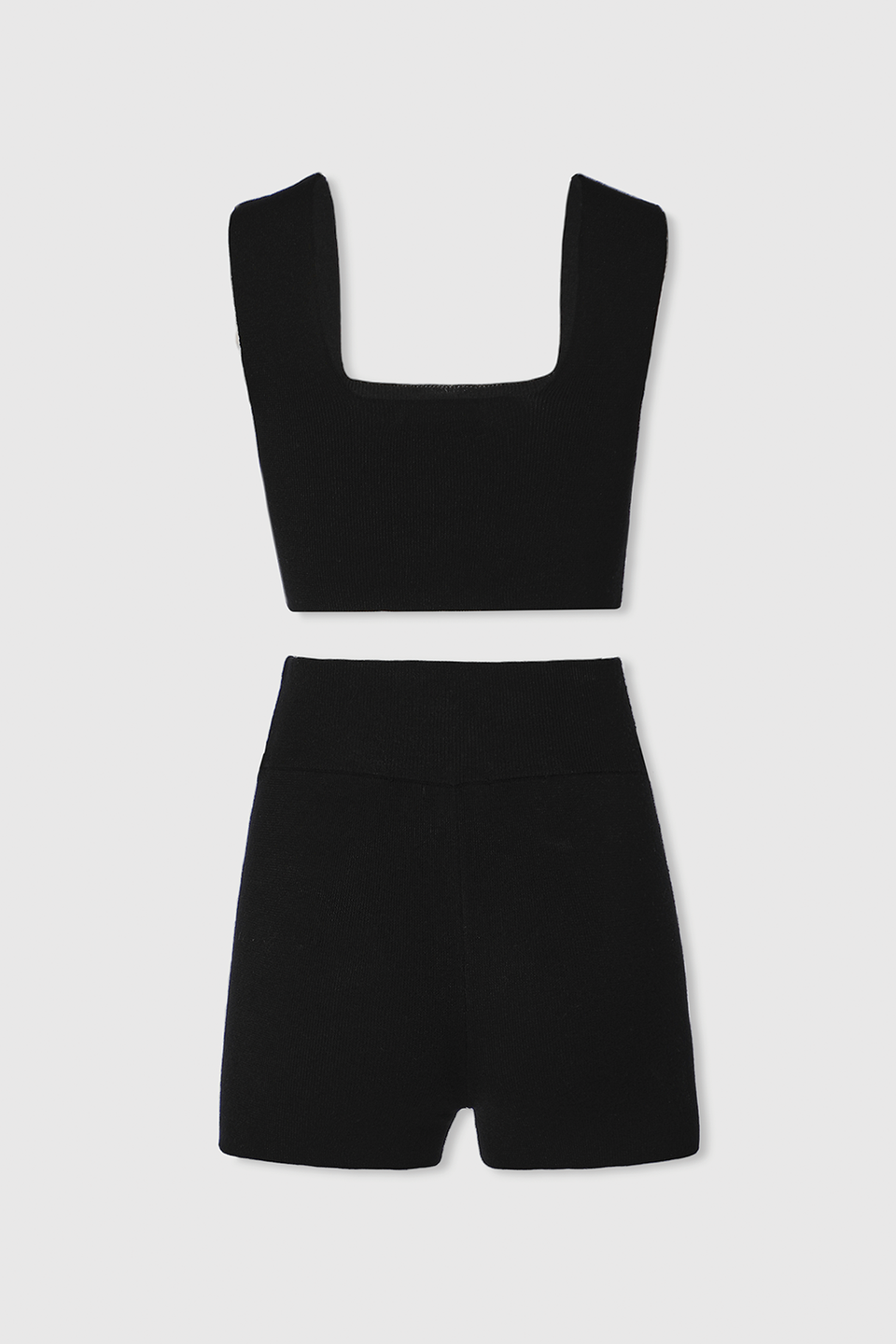 KNIT SQUARE BRALETTE AND BOXER SET