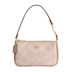 Coach Nolita 19 In Blocked Signature Canvas Tan