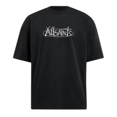 STERNUM CREW Print T-Shirt washed black