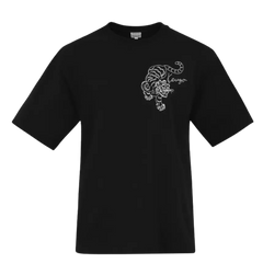 Kenzo Men Black Star Tiger Embroidered T-Shirt Black