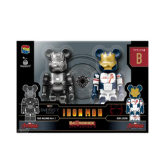 Bearbrick x Marvel Infinity Saga Iron Man Happy Lottery Pair Box Award B [War Machine Mark 2] & [Iron Legion] 100% Multi