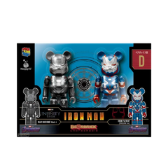 Bearbrick x Marvel Infinity Saga Iron Man Happy Lottery Pair Box Award D [War Machine Mark 6] & [Iron Patriot [Endgame Ver.]] 100% Multi