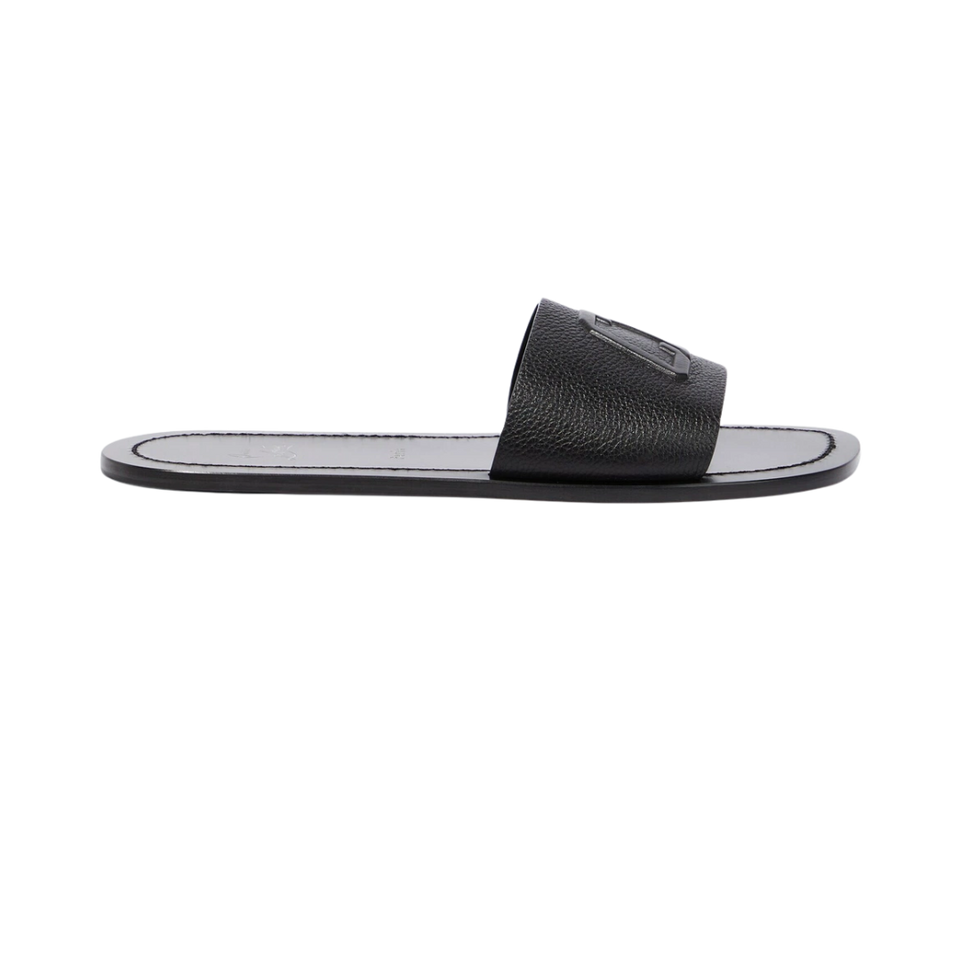 Varsicool leather slides (Black)