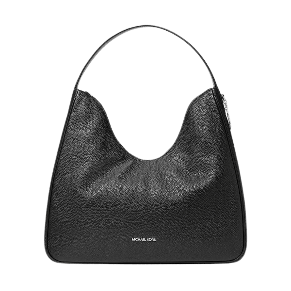 Michael Kors Nayla Medium Woven Shoulder Bag Black