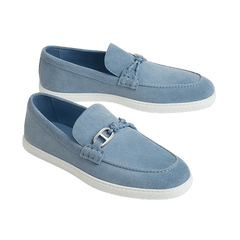 Hermès Ignacio loafers Bleu Jean suede