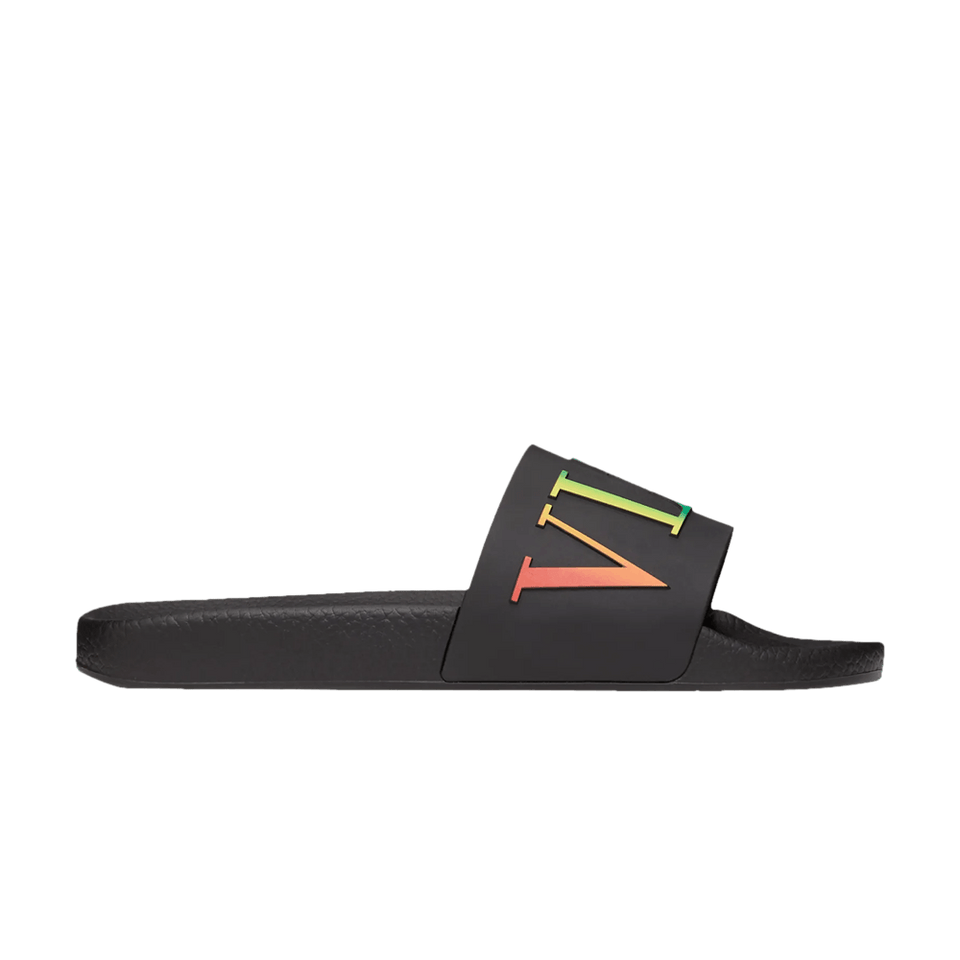 Valentino VLTN Rubber Slider Black Multi