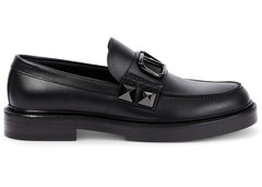 Valentino Garavani Stud Sign Loafers Black