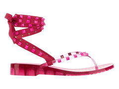 Valentino Garavani Rockstud Slip-On Sandals Pink Red (Women's)