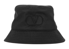 Valentino V Logo Bucket Hat Black