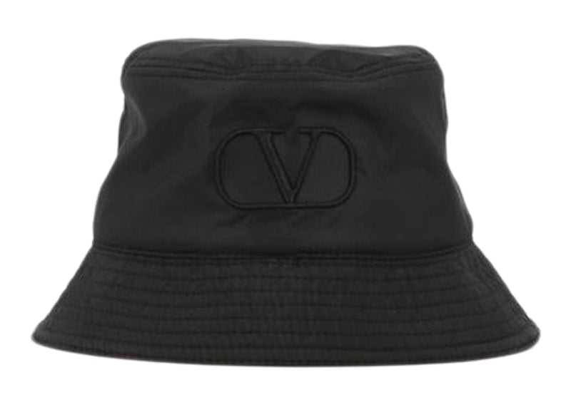 Valentino V Logo Bucket Hat Black