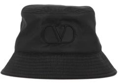 Valentino V Logo Bucket Hat Black