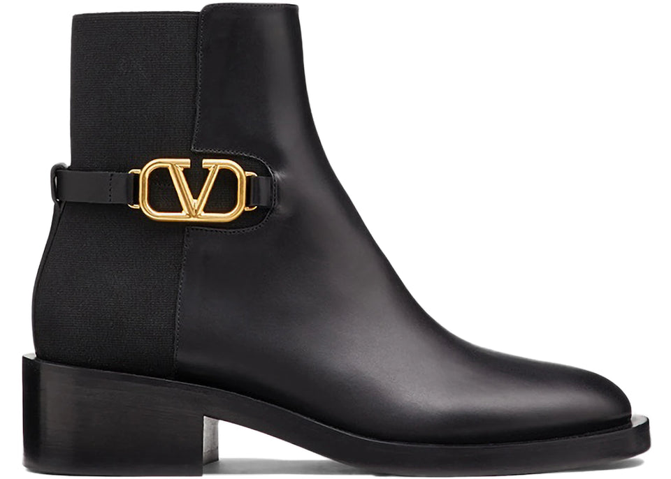 Valentino VLogo Signature Ankle Boot Black (Women's)