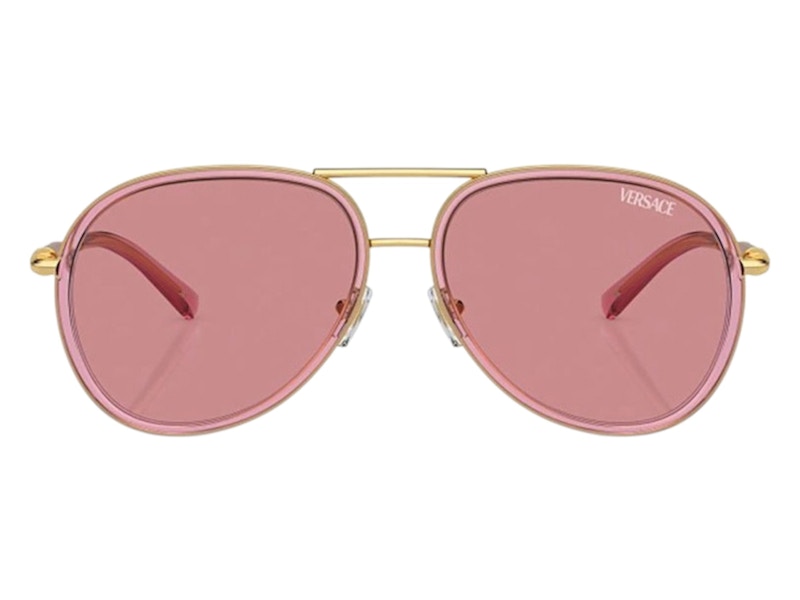 Versace Aviator Sunglasses Pink Pink Transparent (VE2260 100284)