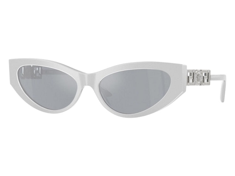 Versace Cat Eye Sunglasses BlueMirror SilverSilverSilver Pearl Grey (VE4470B 54741U)