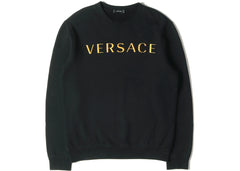 Versace Embroidered Logo Sweatshirt Black